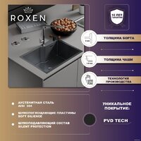 Roxen Simple 560220-60B PVD графит (с коландером и дозатором) Image #7