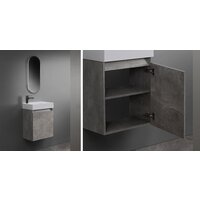 Belux Тумба с умывальником Темпо НП50 (31, бетон чикаго/светло-серый) Image #3