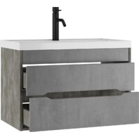 Домино Тумба под умывальник Bazis 80 Loft В2 (бетон) Image #3