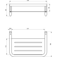  Deante Полка для ванной Silia Steel ADI_F551 - Превью изображения №2 — Интернет-магазин Your Sale