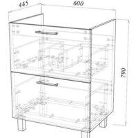 Garda Тумба под умывальник Verona 38_600 (белый глянцевый) Image #2