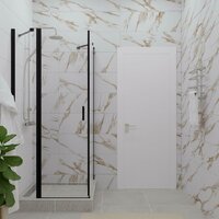 Triton Йота Блэк А1 90х90 без поддона (прозрачное стекло) Image #6