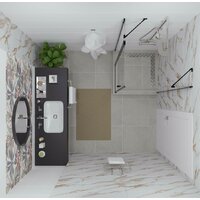 Triton Йота Блэк А1 90х90 без поддона (прозрачное стекло) Image #3