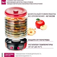 Сушилка для овощей и фруктов Мастерица EFD-2000 - Превью изображения №9 — Интернет-магазин Your Sale