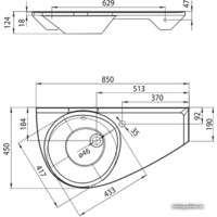 Ravak Avocado левый 85x45 [XJ1L1100000] Image #3