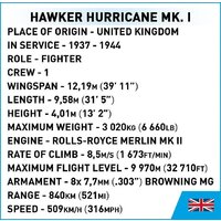 Конструктор Cobi Historical Collection WWII Hawker Hurricane Mk.I - Превью изображения №6 — Интернет-магазин Your Sale