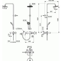 Душевая система  Ideal Standard Idealrain Cerafine O BC749AA - Превью изображения №5 — Интернет-магазин Your Sale