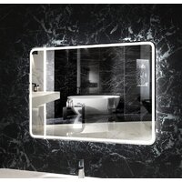 Пекам Зеркало LED Marta1-100х80spcl (сенсор прикосн./подогрев/часы)