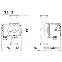 Циркуляционный насос Grundfos UPS 25-60 130 - Превью изображения №3 — Интернет-магазин Your Sale