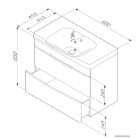 AM.PM Тумба под умывальник Like [M80FHX0802WG] Image #2