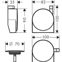 Накладка сливного гарнитура Hansgrohe Exafill S 58117140 - Превью изображения №2 — Интернет-магазин Your Sale