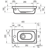 Ravak Chrome 400 левый 40x22 [XJGL1100000] Image #5