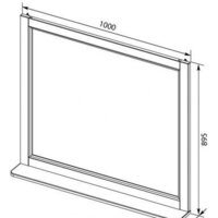 Aquanet Зеркало с полкой Бостон М 100 00209674 (белый) Image #8