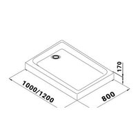 Triton Вента Блэк А1 100х80 (прозрачное стекло) Image #3