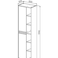 Viant Шкаф-пенал Люксембург VLUX500D-PENP (дерево) Image #6