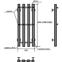 Granula Квадро Вертикаль 21х120 (терморегулятор с таймером, черный) Image #4