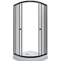 Triton Альфа Блэк 90х90 (прозрачное стекло)