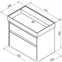 Aquanet Тумба под умывальник Nova Lite 75 00242273 (дуб рошелье) Image #13