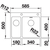Blanco Andano 340/180-IF/A (с клапаном-автоматом) Image #2