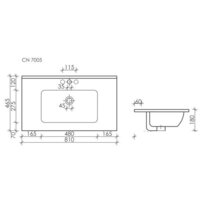 Умывальник Ceramica Nova Element CN7005MB - Превью изображения №2 — Интернет-магазин Your Sale