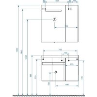 Belux Шкаф с зеркалом Токио В 80 Ш (1, белый глянцевый, левый) Image #2