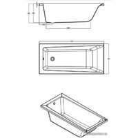 Cersanit Lorena 150x70 (с ножками и экраном) Image #3