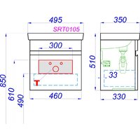 Aqwella Тумба под умывальник Smart 50 SRT0105DB (дуб балтийский) Image #5