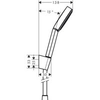 Душевой гарнитур  Hansgrohe Pulsify 105 1jet 24301700 (белый матовый) - Превью изображения №2 — Интернет-магазин Your Sale