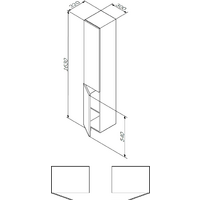 AM.PM Шкаф-пенал Gem 30 M90CHL0306WG (левый, белый глянец) Image #7