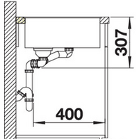 Blanco Axia III 6 S-F (разделочная доска из ясеня, темная скала) 524664 Image #3