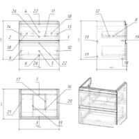 Cersanit Тумба Moduo 60 SZ-MOD-MO60/Wh под умывальник Moduo 60 Image #4