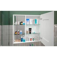 Континент Шкаф с зеркалом Aperio Led 80x80 (левый) Image #3