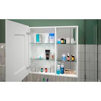 Континент Шкаф с зеркалом Aperio Led 80x80 (левый) Image #4