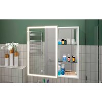 Континент Шкаф с зеркалом Aperio Led 80x80 (левый) Image #2