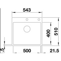 Blanco Subline 500-IF/A SteelFrame 525999 (черный) Image #2