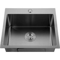 GranFest Metal нержавеющая сталь AISI 304 PVD GF-5050 Графит (с сифоном)