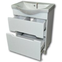 Гамма Тумба с умывальником Р25оФ8-У65 Альбатрос-10065 (фасад белый) Image #2