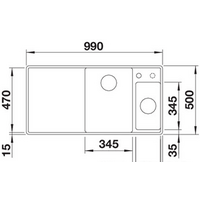 Blanco Axia III 6 S-F (разделочная доска из ясеня, кофе) 524668 Image #2