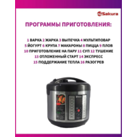 Мультиварка Sakura SA-7766BK - Превью изображения №4 — Интернет-магазин Your Sale