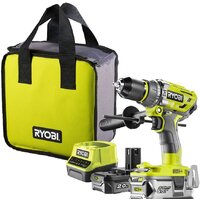 Ударная дрель-шуруповерт Ryobi R18PD7-252S 5133004391 (с 2-мя АКБ, сумка) - Превью изображения №2 — Интернет-магазин Your Sale