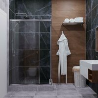Triton Вента Хром А1 100х80 без поддона (прозрачное стекло) Image #3