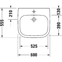 Умывальник Duravit Vital Seria D-Code 23126000002 - Превью изображения №3 — Интернет-магазин Your Sale