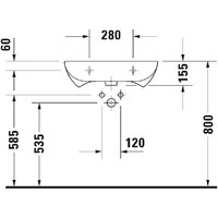 Умывальник Duravit Vital Seria D-Code 23126000002 - Превью изображения №5 — Интернет-магазин Your Sale