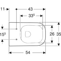 Унитаз подвесной Geberit Smyle Square 500.208.01.8 - Превью изображения №3 — Интернет-магазин Your Sale