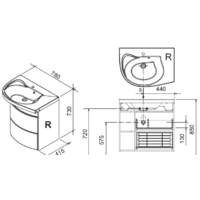Ravak Тумба под умывальник SDU Rosa Comfort L [X000000328] Image #2