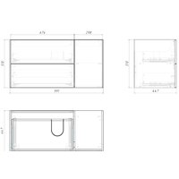 Grossman Тумба под умывальник Адель 100 см подвесная (белый) Image #2