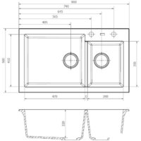Reginox Amsterdam 25 (левая, black silvery) Image #2