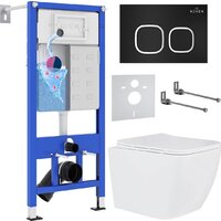 Roxen Cube One Rimless 6 в 1 StounFix Dual Fresh 543879 (кнопка: черный матовый)