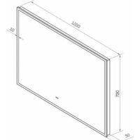 Континент Зеркало Amer Led 120x70 (с бесконтактным сенсором, черный, нейтральная подсветка) Image #9