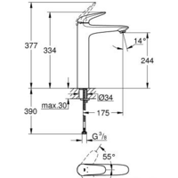Смеситель Grohe Eurostyle [23719LS3] - Превью изображения №2 — Интернет-магазин Your Sale